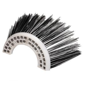China Hard Wearing Steel Wire Brush Sweeping Brush With White Plastic Broom Head For Road Sweeper factory