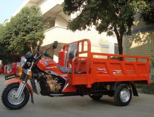 China Gasoline 200CC Cargo Tricycle Chinese 3 Wheeler With Double Railings / Side Seats factory