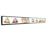 Narrow Stretched Bar Lcd Display WIFI BT LAN Tft Screen Advertising Display 23.1