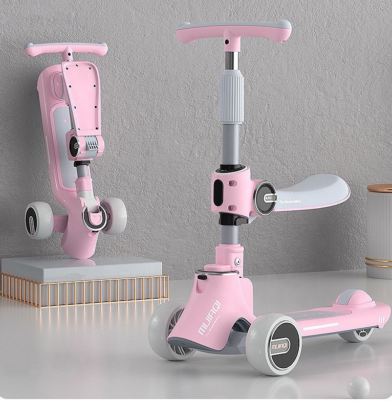 Multi-function Three-in-one Children's Scooter for Kids' Toy Manpower Car and Swing Car