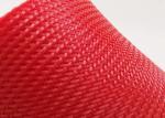 Single Layer Flat Tape PET Velcro Braided Wire Sleeve Red With Zipper