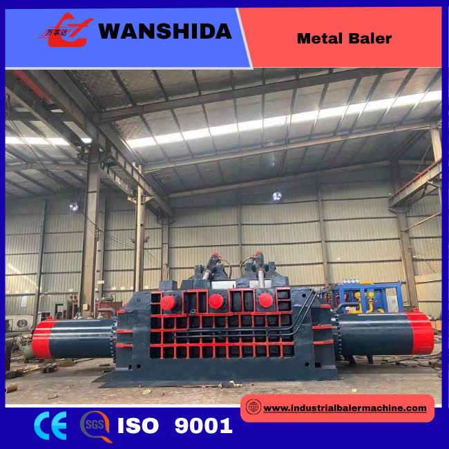 China Wanshida 1000-Ton Fully Automatic Hydraulic Metal Baler for Steel, Aluminum, and Copper Scrap Recycling on sale