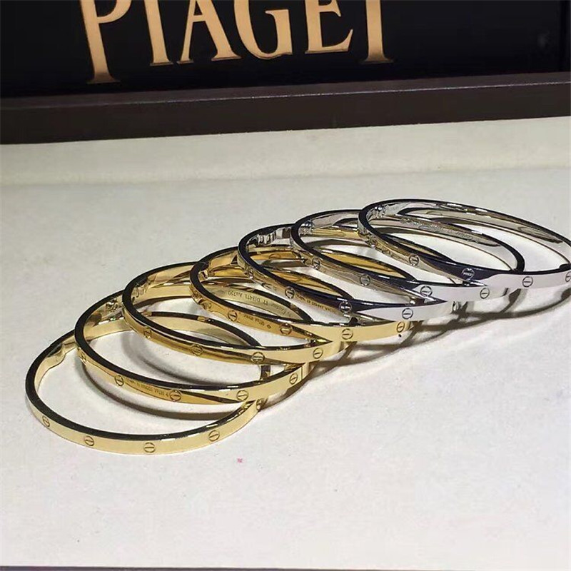 C love bracelet 18k gold white gold yellow gold rose gold diamond bracelet Jewelry factory in Shenzhen, China