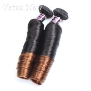 China 7A Peruvian Curly Virgin Remy Hair Weft / Ombre Chocolate Hair Weave factory