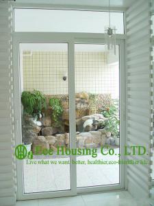 China Energy saving UPVC Sliding Door With Insulated Glass, White Color Frame and clear glass factory