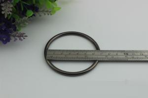 China Factory Designing 63 MM Gunmetal Color Bag Hardware Metal Round Rings For Leather factory