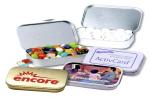 Custom Logo Printed Metal Tin Box 150g Food Grade Small Oval Candy Tin Box