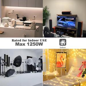 NEMA 1-15P to 1-15R 2-Prong Extension Cord 110V-250V Copper PVC