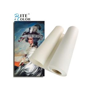China Digital Inkjet Poly Cotton Canvas 400gsm Glossy Wide Format For Pigment Dye Inks on sale