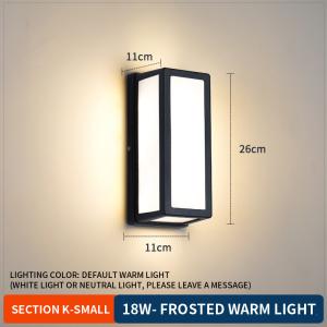 China Wall Lamp 16*16*10cm Ac85-265v Sand Black 3000k/6000k Aluminum + Acrylic factory