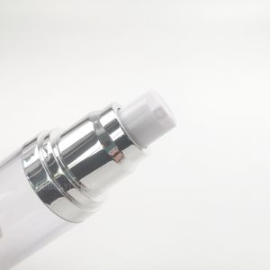 Empty White 50ml Airless Pump Bottles Customized Logo