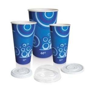PE Coated Paper Takeaway Smoothie Cups 16 Ounce Double Wall With Accurate