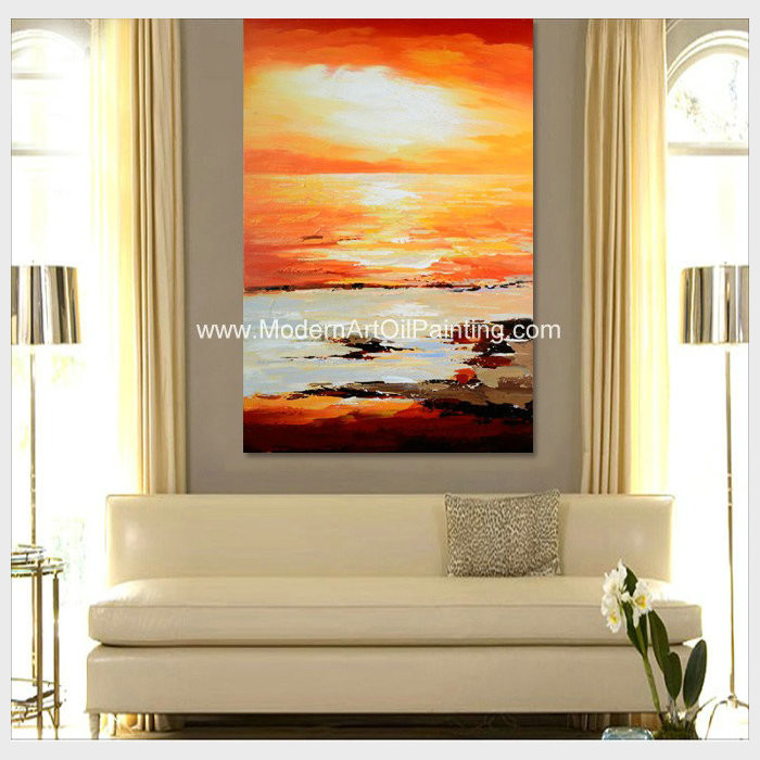 Hand Painted Abstract Acrylic Painting Landscape Wall Art For Home Decor