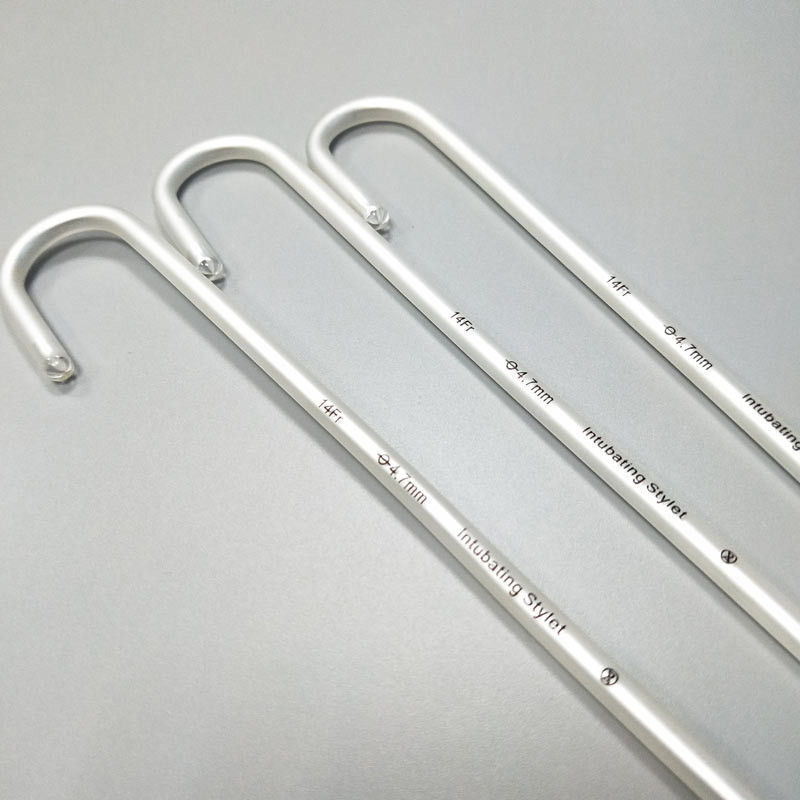 Disposable Aluminum Intubation Stylet With PVC Sleeve For Endotracheal Tube