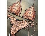 Swimwear button 2018 Sexy Bikinis women swimsuit brazilian woman Bandeau Push up