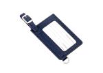 Metal PU Personalised Leather Luggage Tags Rectangle Cool Metal Baggage Tag