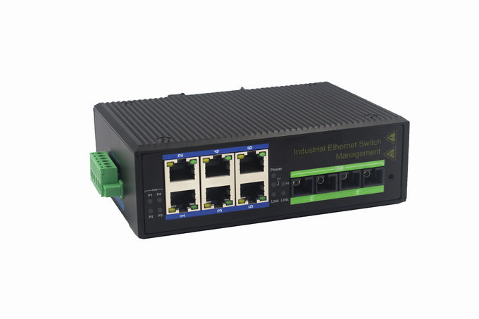 unmanaged industrial Fiber switch 10/100M 2fiber+6RJ45 ethernet switch for outdoor use