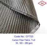 240gsm 3K Twill Carbon Fiber Woven Fabric Popular For Cosmetic