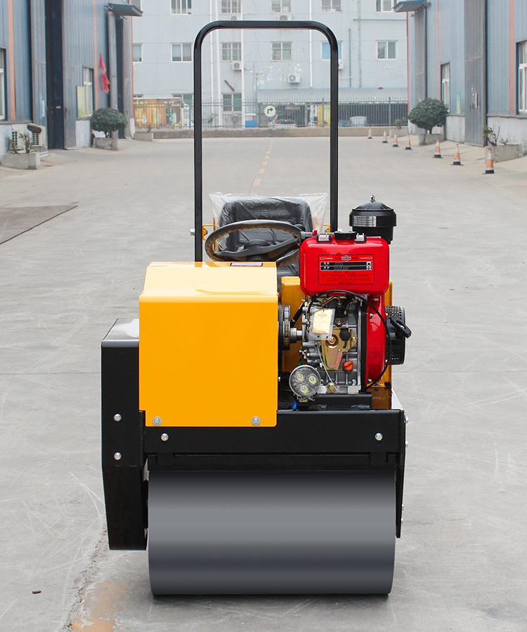 Mini Double Drum Vibratory Road Roller Compactor for Soil Asphalt Compaction 0.7Ton