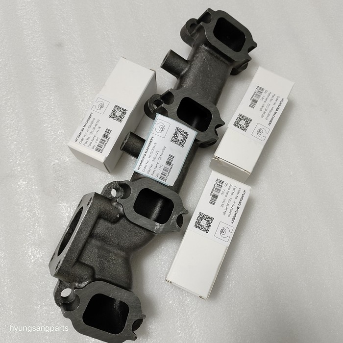 Excavator Engine Parts Exhaust Manifold For 3901223 With 4BT 4BT3.9
