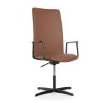 Light Brown Desk Executive Home Chairs 320mm Radius 3D Adjust 4 Star Base