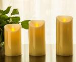 Flickering Candle Real Wax Flameless LED Candles with Dancing Flame 3" 4" 5"