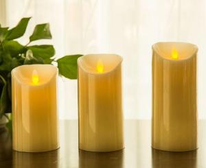 China Flickering Candle Real Wax Flameless LED Candles with Dancing Flame 3&quot; 4&quot; 5&quot; factory