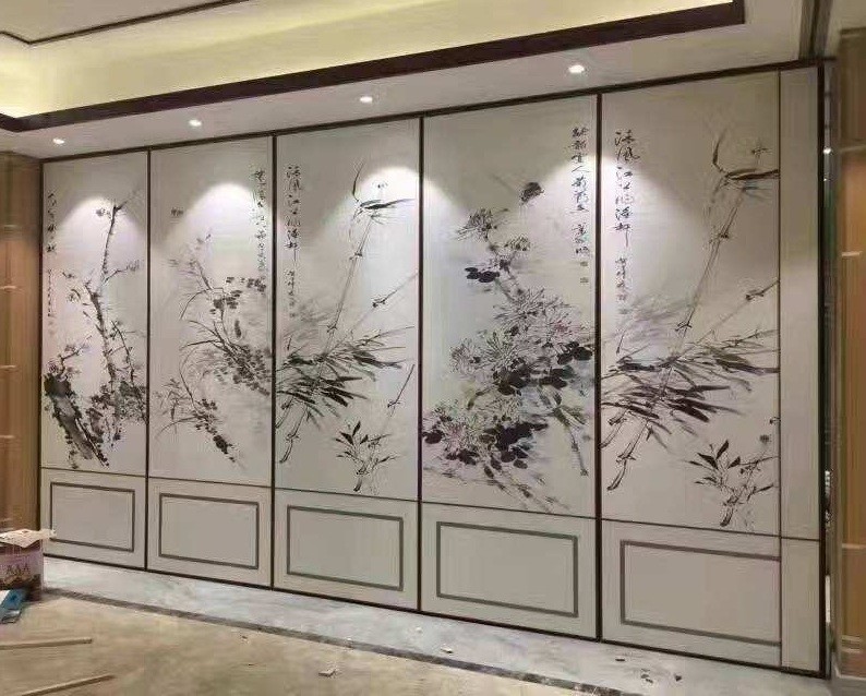 Dinning Hall Movable Panel Sound Proof Partition Wall Max 4 Meter Height