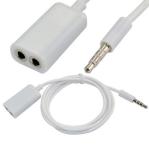 3.5mm Male To 2x3.5mm Female Audio Splitter Adapter Cable For Earphone