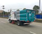 Single Cabin 120hp Road Sweeper Truck With High Pressure Washing For Oil Stain