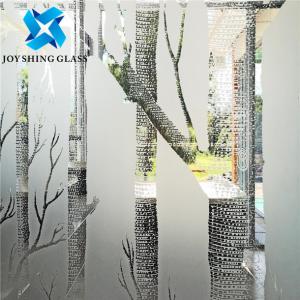 China Two Side Coated Acid Etched Glass 4mm 5mm 6mm 8mm Anti-slip for Office / Bathroom factory