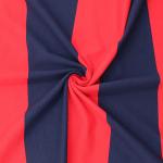 Skin Friendly Striped Stretch Fabric 175gsm Knit Combed Cotton Fabric For T -