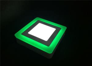 China Ceiling Surface Mounted Led Panel Light Double Color White Green Square 6W 3W factory