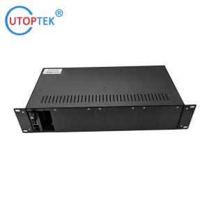 China 14slots Media converter RACK Chassis Mount 19inch 2U dual AC power for CCTV Network using factory