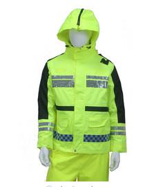 China Heavy Duty PPE Raincoat Long Waterproof Hi Vis Rain Coat 0.28mm Thickness factory