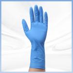 Soft Blue Synthetic Nitrile Gloves Hand Protection Powder Free