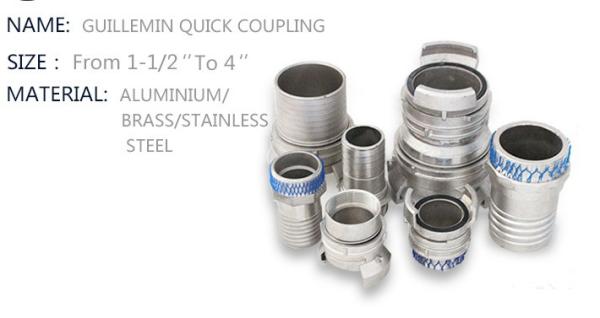 Fire Hose Fittings And Adapters , Quick Coupling Aluminum / Brass Camlock