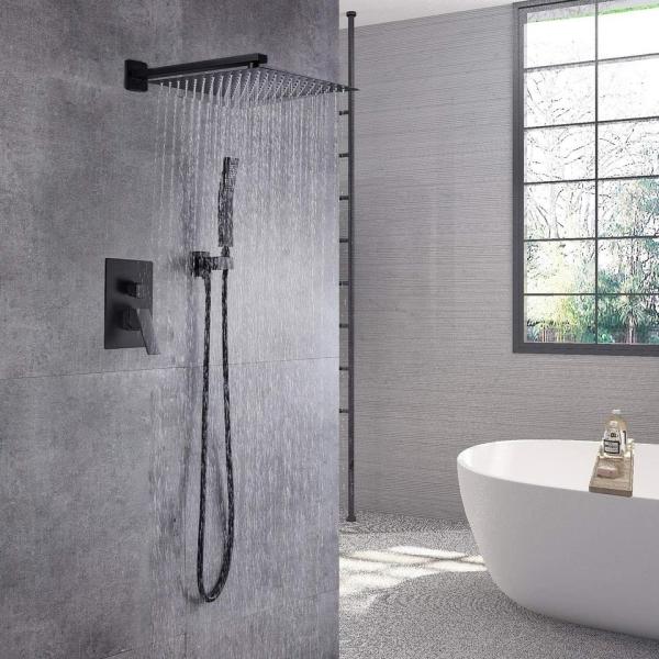 Black Brushed Stainless Steel Concealed Faucet Preservative Hot And Cold Water