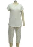 Solid Color Ladies Pajama Sets Womens Summer Sleepwear Customized Logo