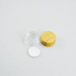 5g Frosted Clear Glass Jar with Bamboo Wood Lid Keep Your Cosmetic Face Cream