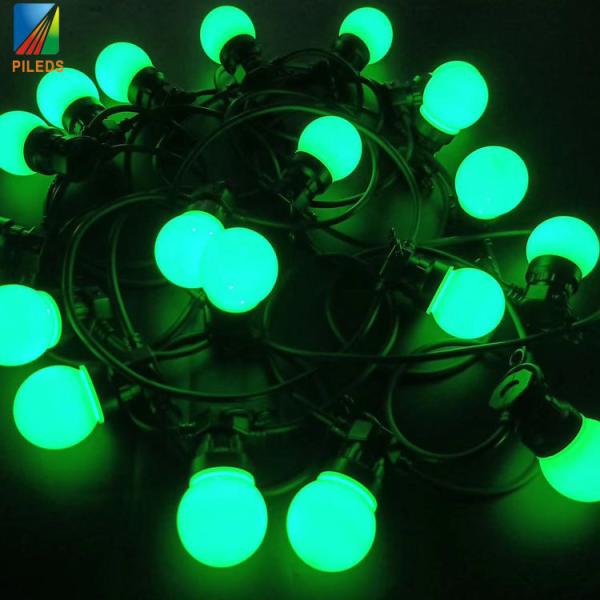 Spherical LED String Lamp , Lucency Milky christmas rope lights outdoor