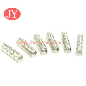 China fashion trend custom logo aglet decorative sports shoelace metal tips factory