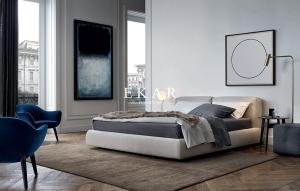 China Wooden Bed Frames Embedded Double Bed Designs in Wood factory