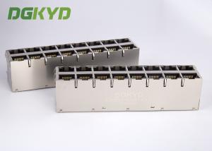 China Cat6 RJ45 Magnetics jack 1000 base T RJ45 Shielded Connector 2x4 dual deck 8 ports factory
