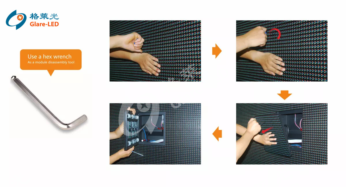 Highly Durable P8 SMD Outdoor Front Service LED Module 40*40mm with Media datasheet