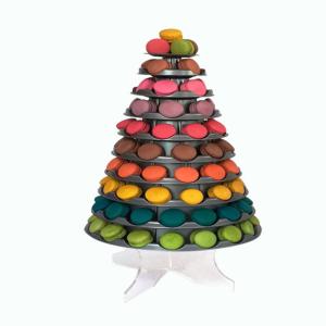 China Clear Plastic 10 Tier Macaron Stand 62cm Macaron Wedding Display factory