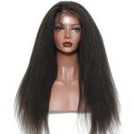 Customized Sew In Lace Front Human Hair Wigs Indian Yaki Straight Hair