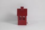 Customized Metal Christmas Lanterns Decoration Red