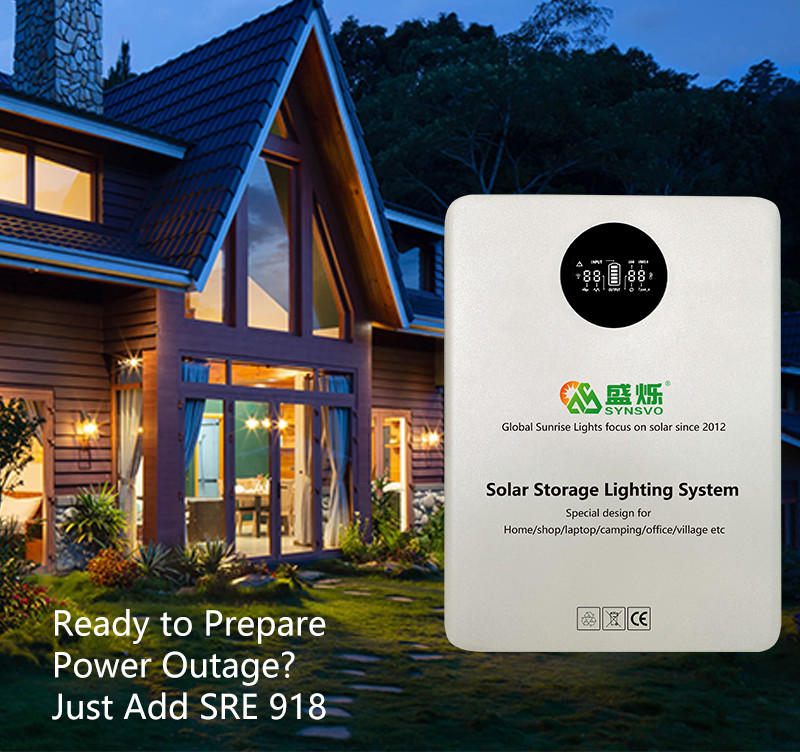 Solar Powered LED Lights Wall Mounted PV Energy Storage System 50Hz AC Output 22*30cm