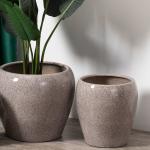 Modern Creative Design Home Decoration Round Plant Pots Indoor Outdoor Ceramic